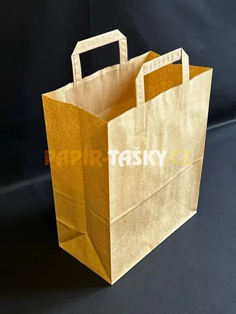 PAPÍROVÉ TAŠKY S PLOCHÝMI UCHY – HNĚDÉ